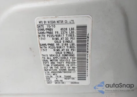 2011 Nissan Rogue Sv из США, поврежденный, VIN JN8AS5MV7BW269117